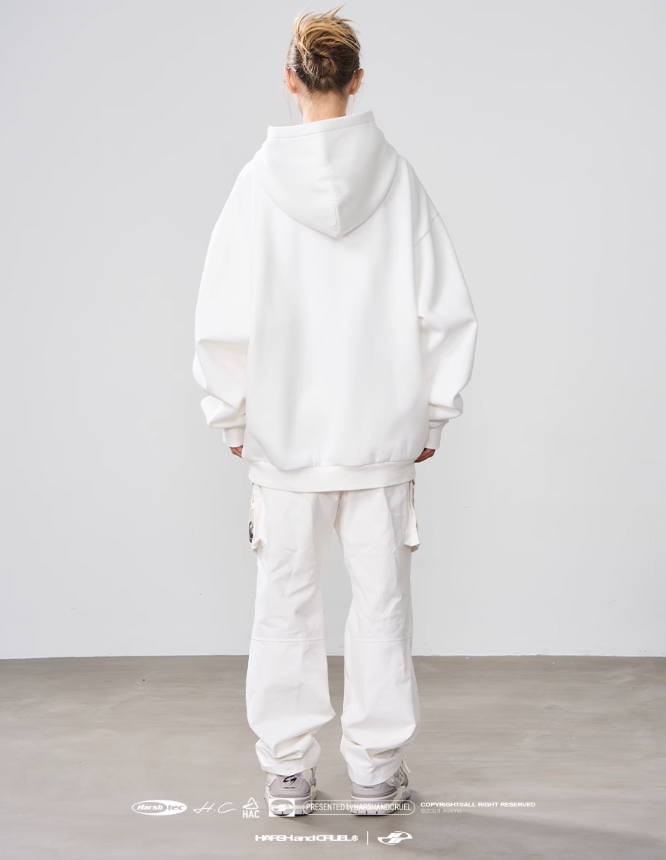 Harsh and Cruel Loose Stitching Pockets Pleated Pants