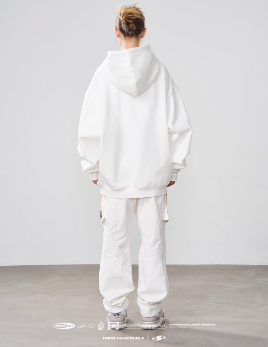 Harsh and Cruel Loose Stitching Pockets Pleated Pants