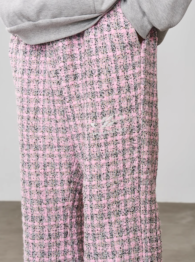 Harsh and Cruel Embroidered Logo Plaid Checkered Trousers