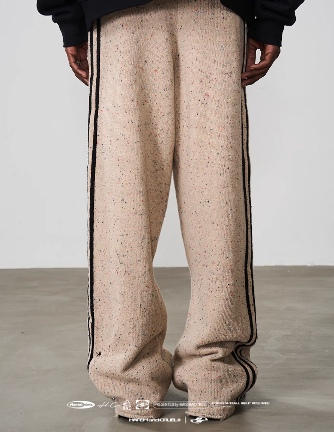Harsh and Cruel Striped Embroidered Knitted Trousers