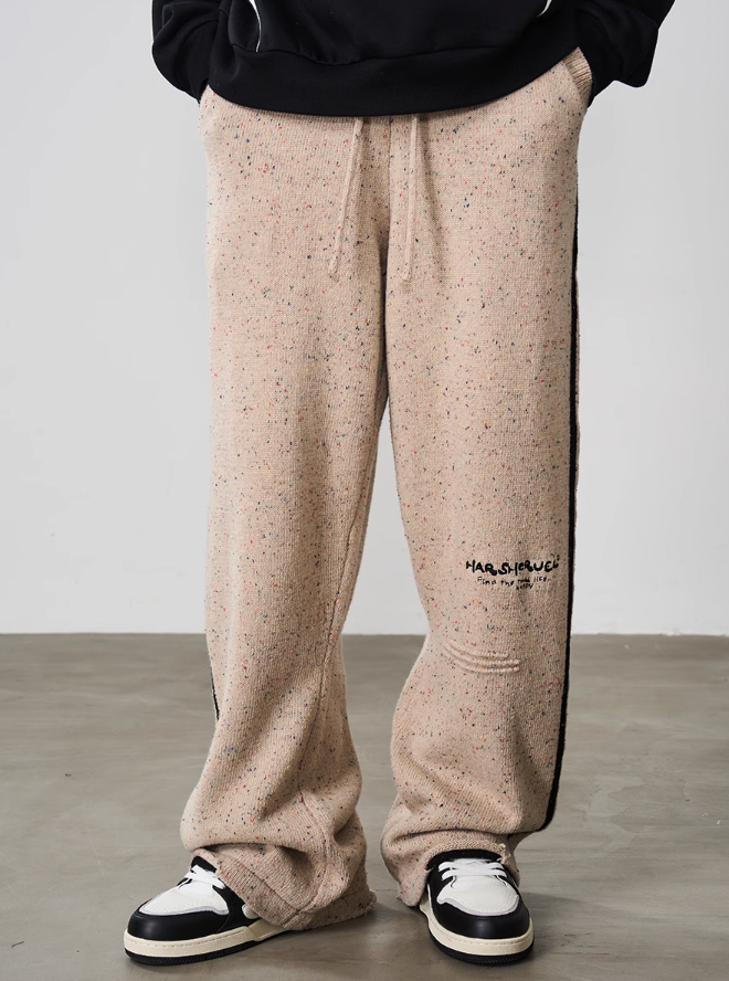 Harsh and Cruel Striped Embroidered Knitted Trousers