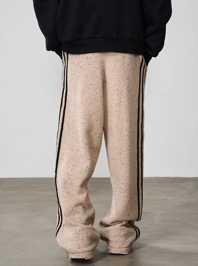 Harsh and Cruel Striped Embroidered Knitted Trousers
