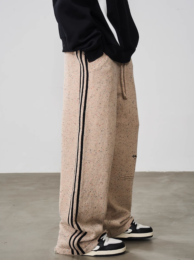 Harsh and Cruel Striped Embroidered Knitted Trousers