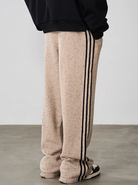 Harsh and Cruel Striped Embroidered Knitted Trousers