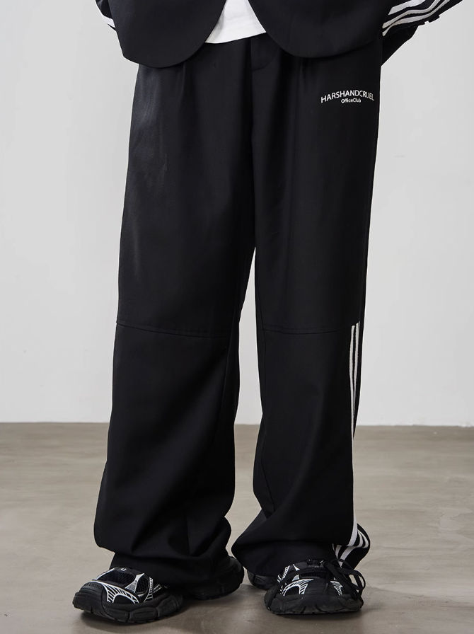 Harsh and Cruel Patchwork Striped Suit Trousers