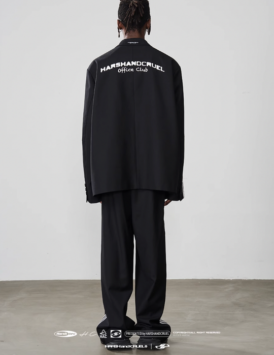 Harsh and Cruel Patchwork Striped Suit Trousers