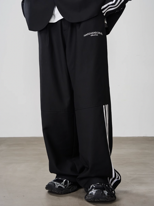 Harsh and Cruel Patchwork Striped Suit Trousers