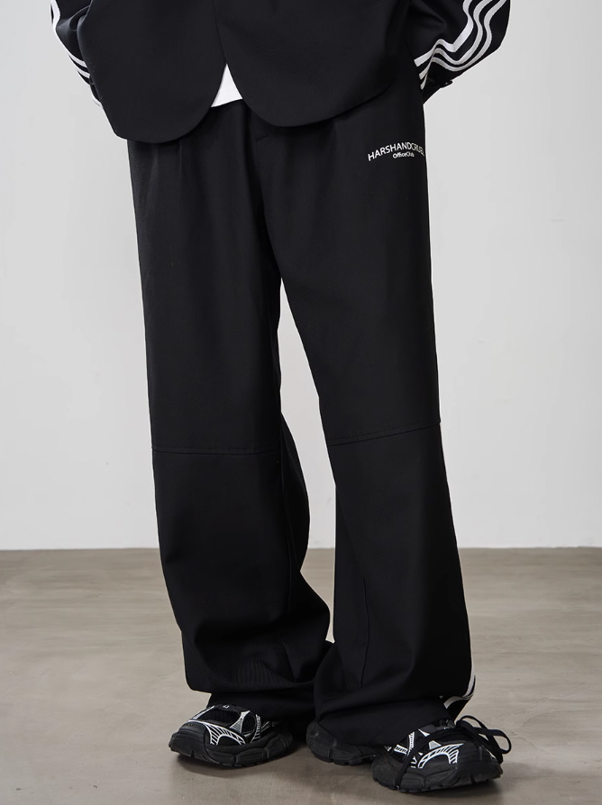 Harsh and Cruel Patchwork Striped Suit Trousers