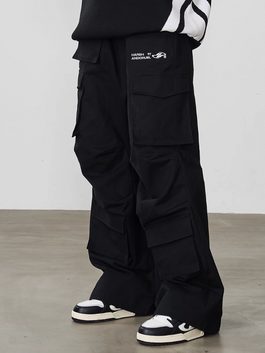 Harsh and Cruel Multi Pocket Pleated Loose Cargos