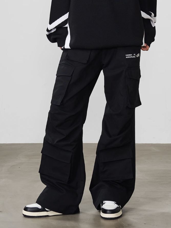 Harsh and Cruel Multi Pocket Pleated Loose Cargos
