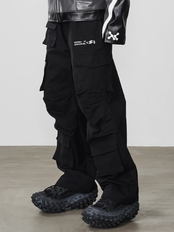 Harsh and Cruel Multi Pocket Pleated Loose Cargos