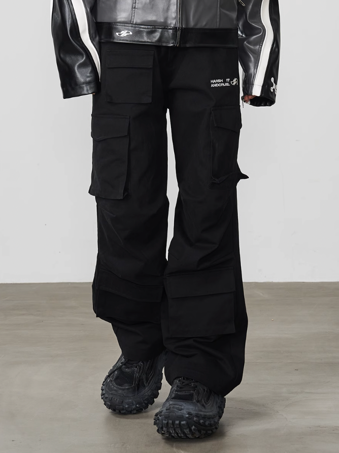 Harsh and Cruel Multi Pocket Pleated Loose Cargos