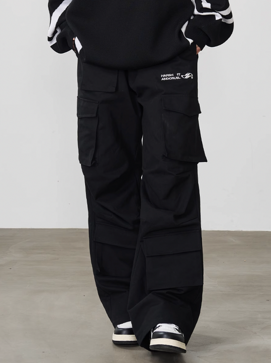 Harsh and Cruel Multi Pocket Pleated Loose Cargos