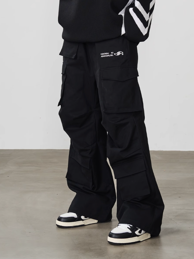Harsh and Cruel Multi Pocket Pleated Loose Cargos