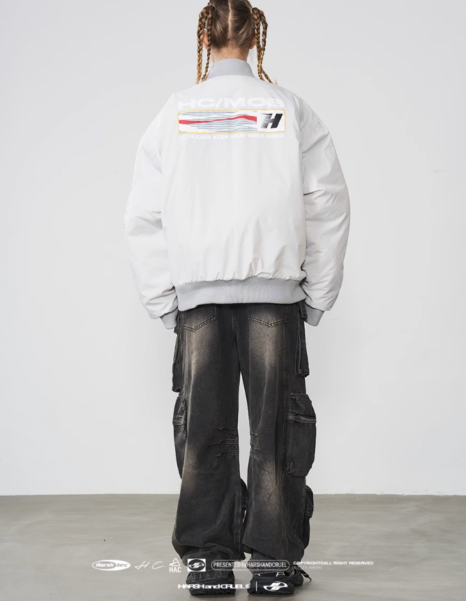 Harsh and Cruel Multi Pocket Washed Baggy Denim