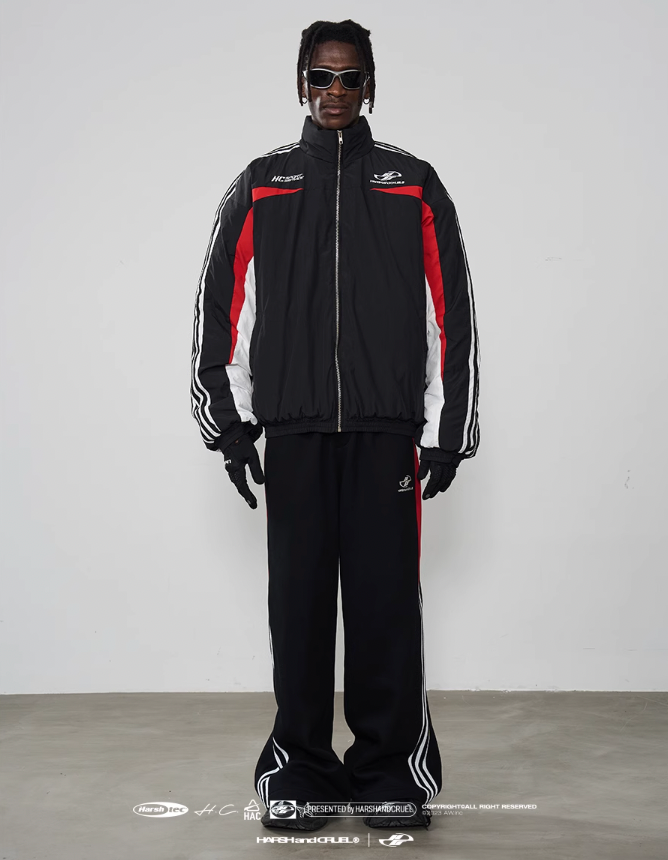 Harsh and Cruel Racing Striped Logo Trousers