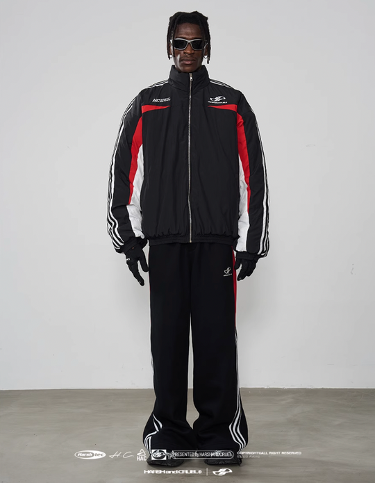 Harsh and Cruel Racing Striped Logo Trousers