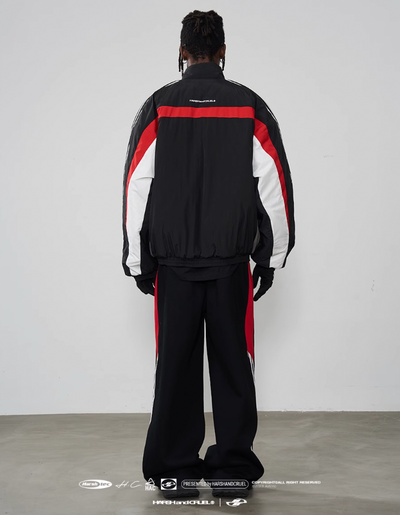 Harsh and Cruel Racing Striped Logo Trousers