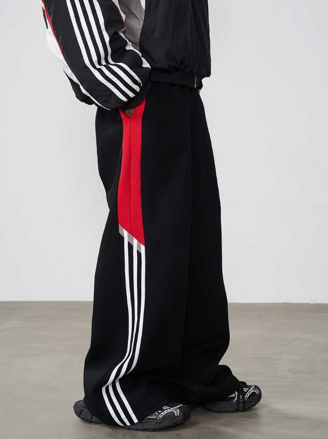 Harsh and Cruel Racing Striped Logo Trousers