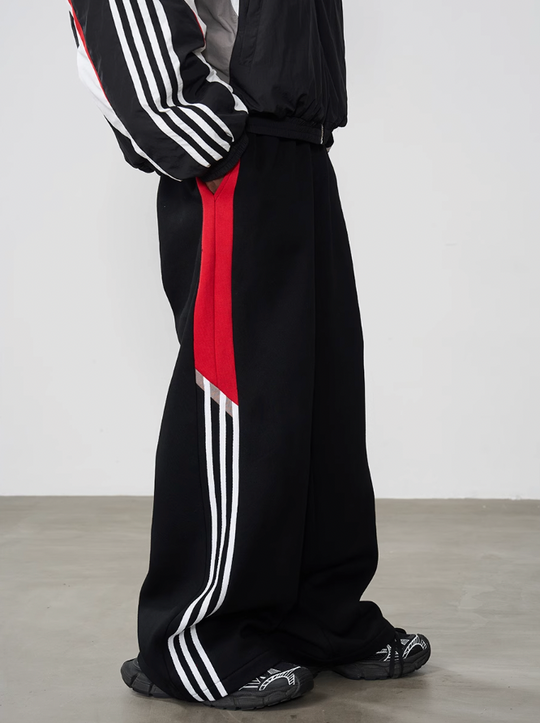 Harsh and Cruel Racing Striped Logo Trousers