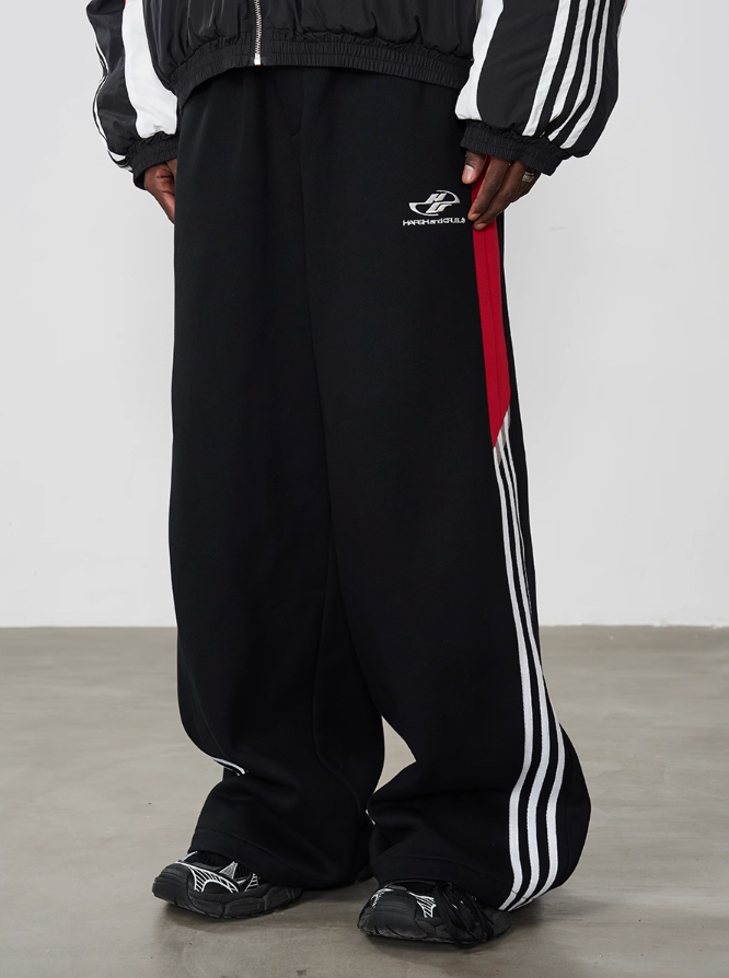 Harsh and Cruel Racing Striped Logo Trousers