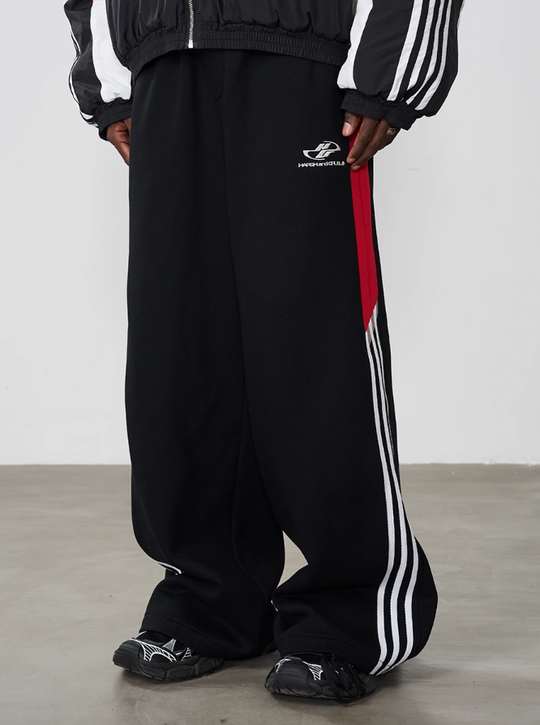 Harsh and Cruel Racing Striped Logo Trousers