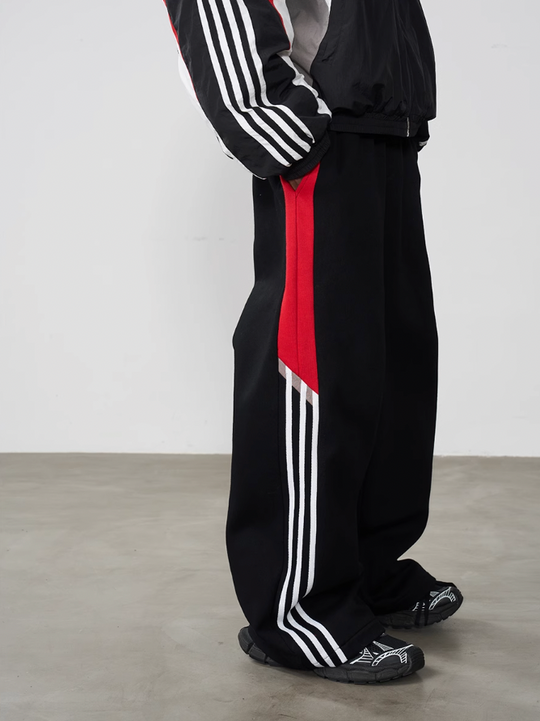 Harsh and Cruel Racing Striped Logo Trousers