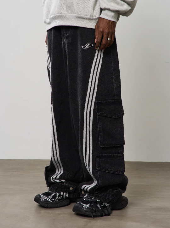 Harsh and Cruel Functional Pocket Loose Denim