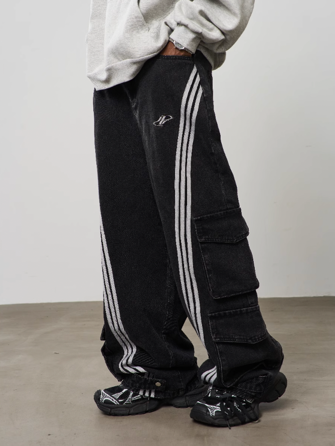 Harsh and Cruel Functional Pocket Loose Denim