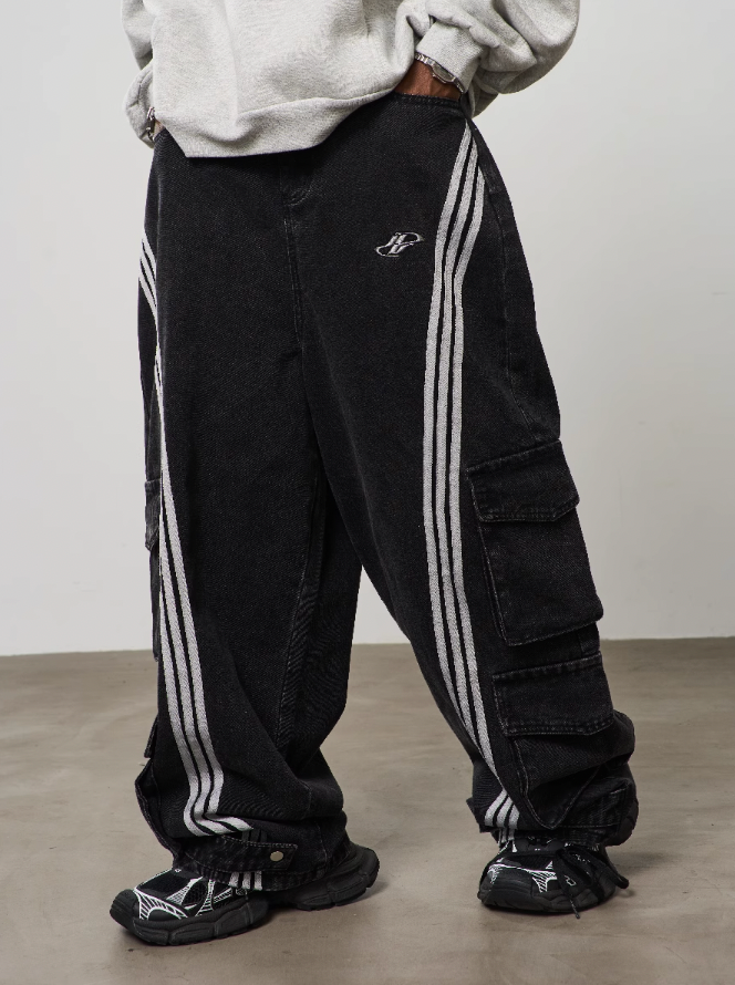 Harsh and Cruel Functional Pocket Loose Denim