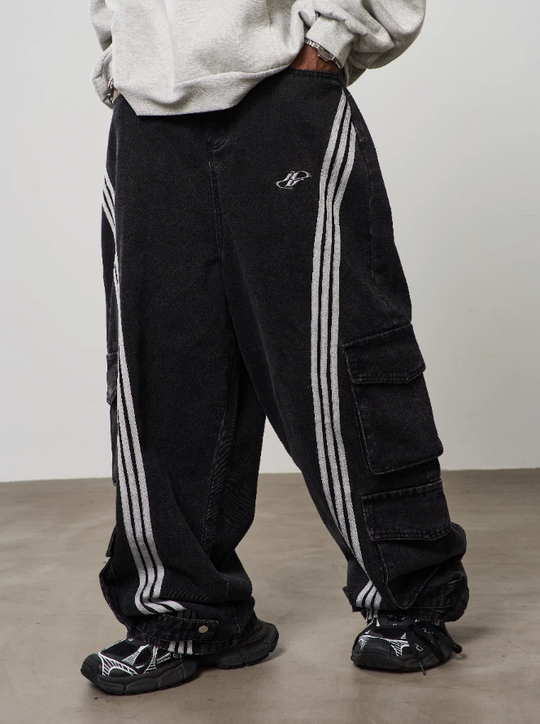 Harsh and Cruel Functional Pocket Loose Denim