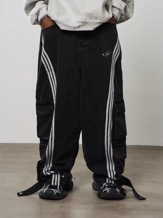 Harsh and Cruel Functional Pocket Loose Denim