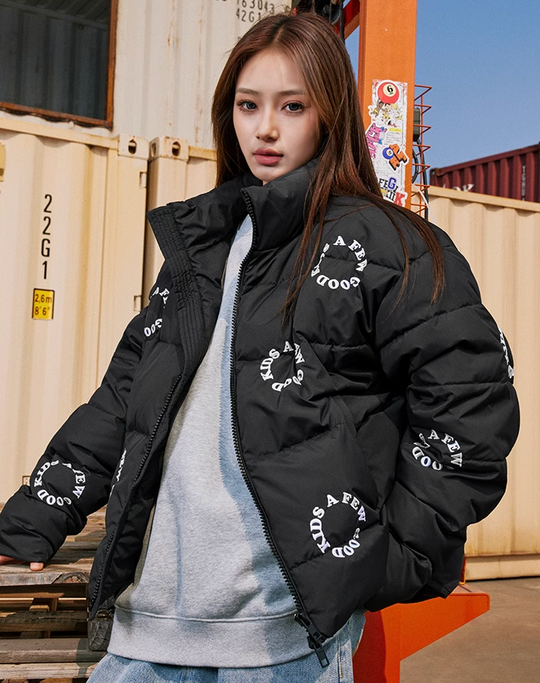 AFGK Embroidery Logo Puffer Down Jacket
