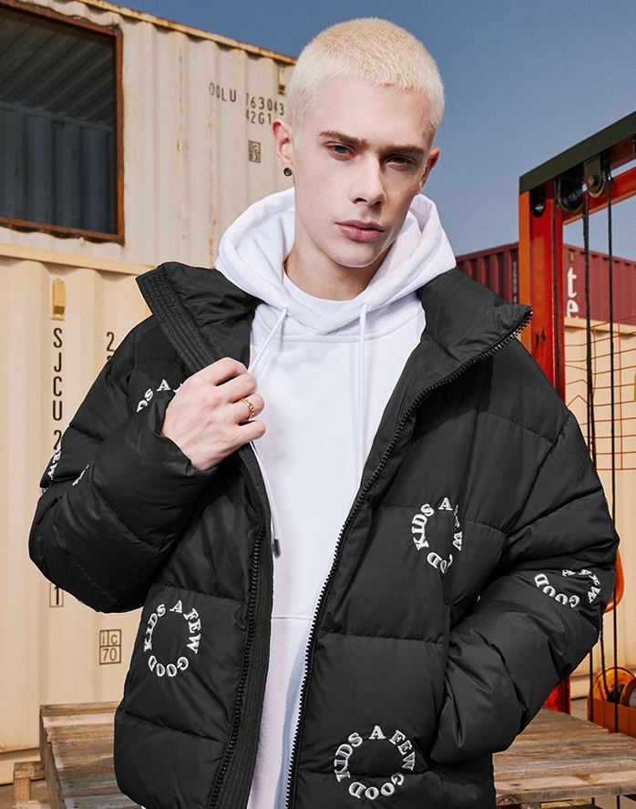 AFGK Embroidery Logo Puffer Down Jacket