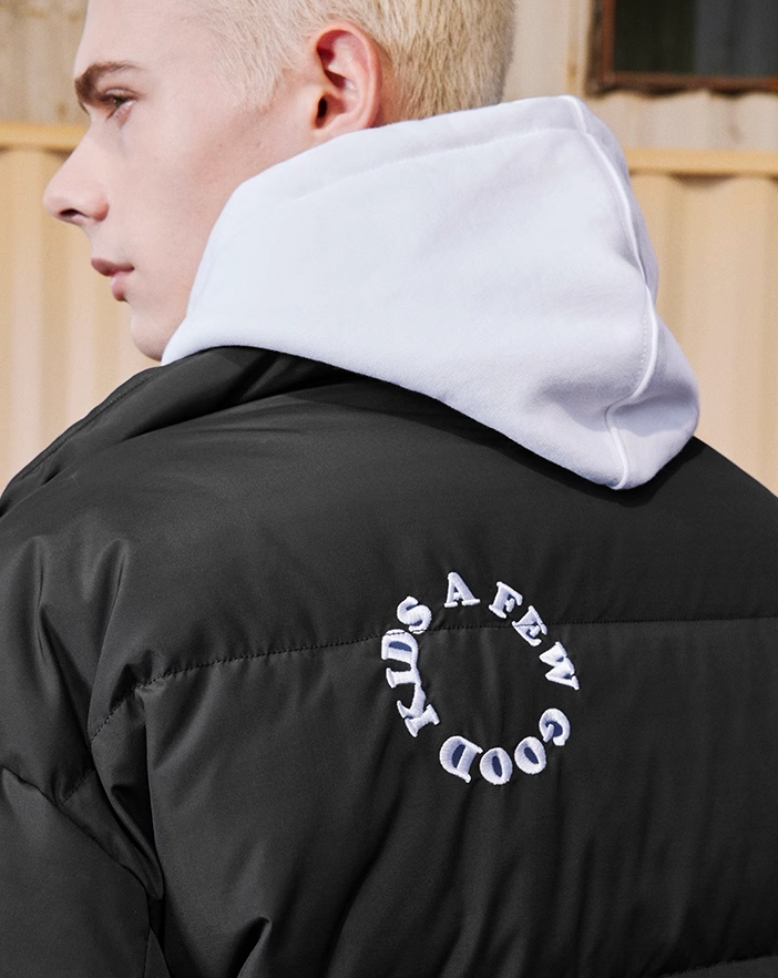 AFGK Embroidery Logo Puffer Down Jacket