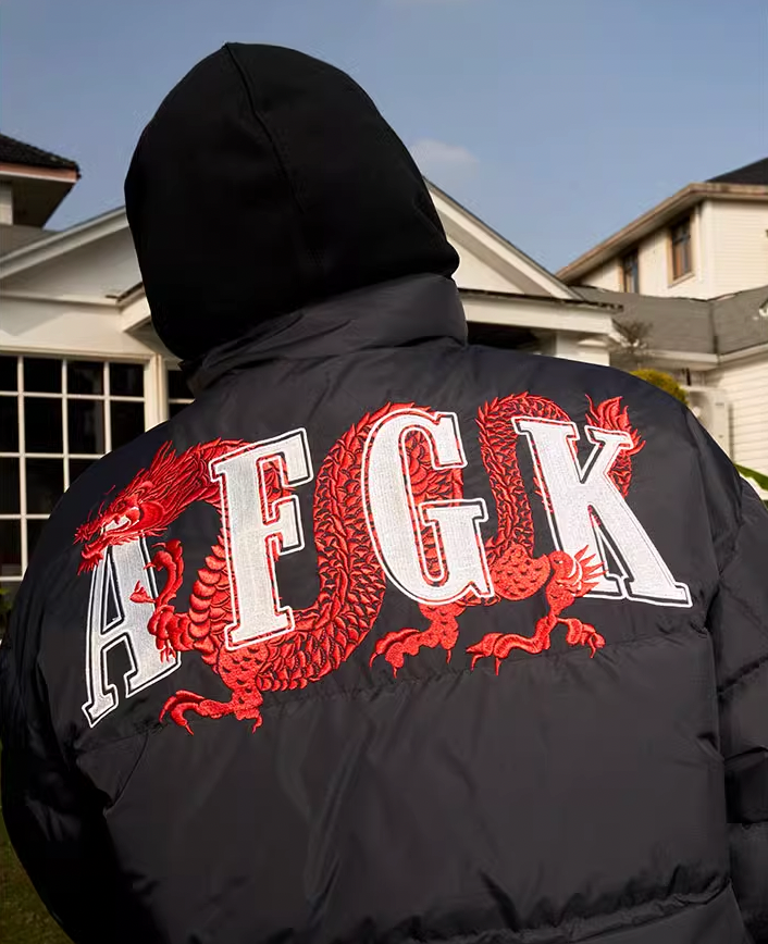 AFGK Dragon Logo Puffer Jacket