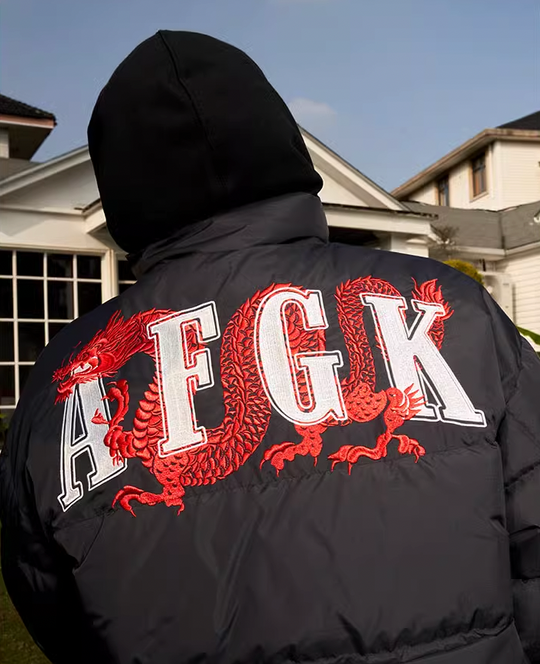 AFGK Dragon Logo Puffer Jacket