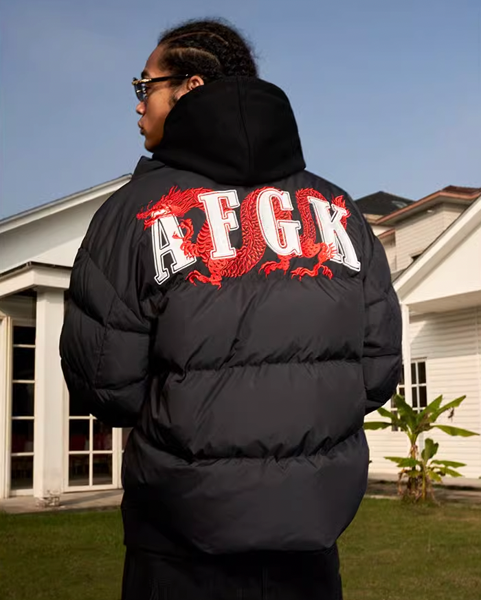 AFGK Dragon Logo Puffer Jacket