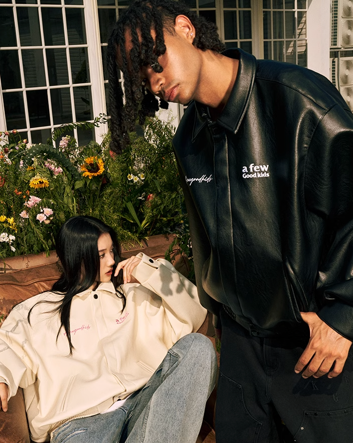 AFGK Basic Logo All Leather Jacket