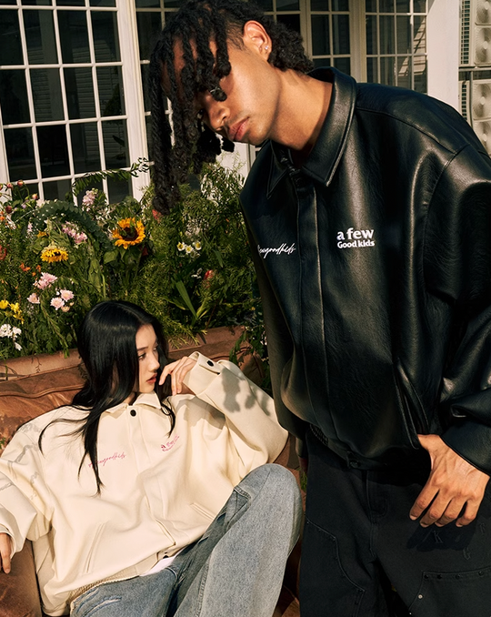 AFGK Basic Logo All Leather Jacket