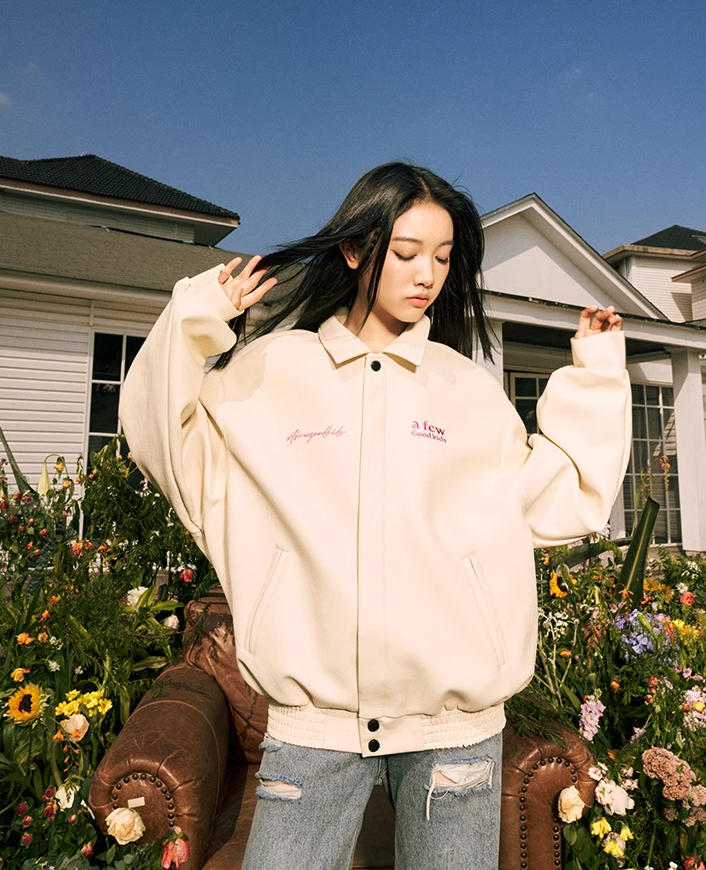 AFGK Basic Logo All Leather Jacket