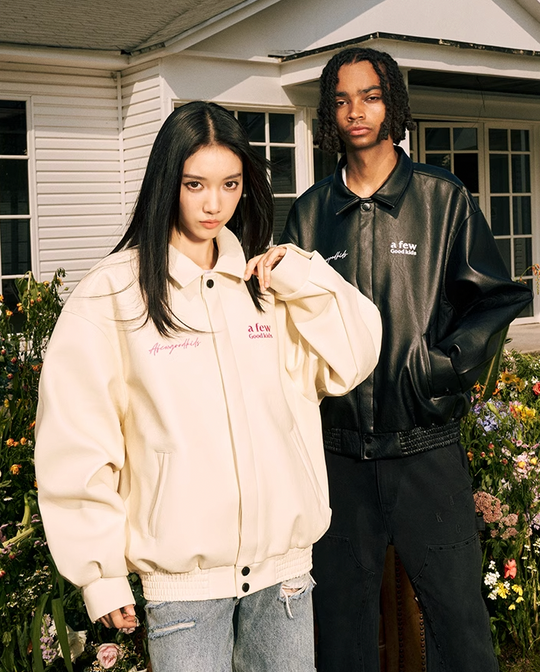 AFGK Basic Logo All Leather Jacket