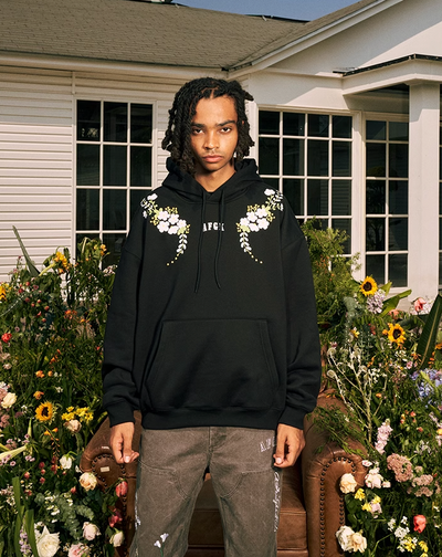 AFGK Daisy 3D Embroidery Printed Hoodie