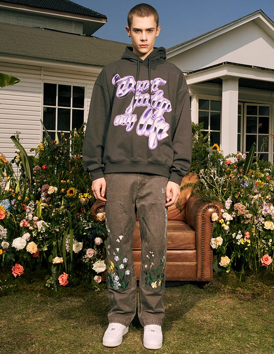 AFGK Shiny Wine Glasses Logo Hoodie