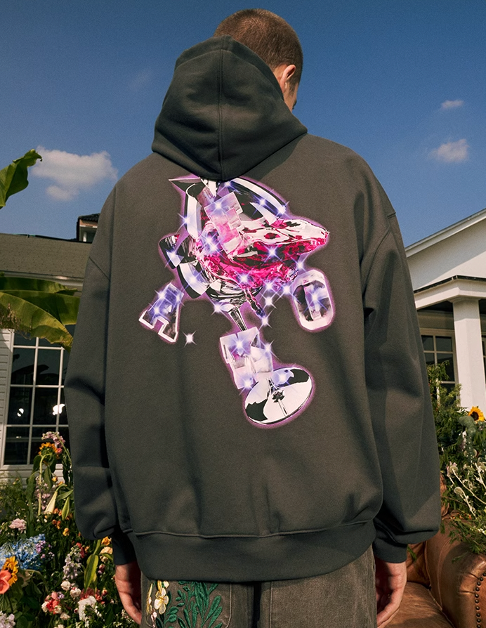 AFGK Shiny Wine Glasses Logo Hoodie