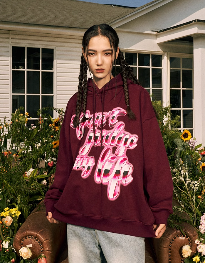 AFGK Shiny Wine Glasses Logo Hoodie