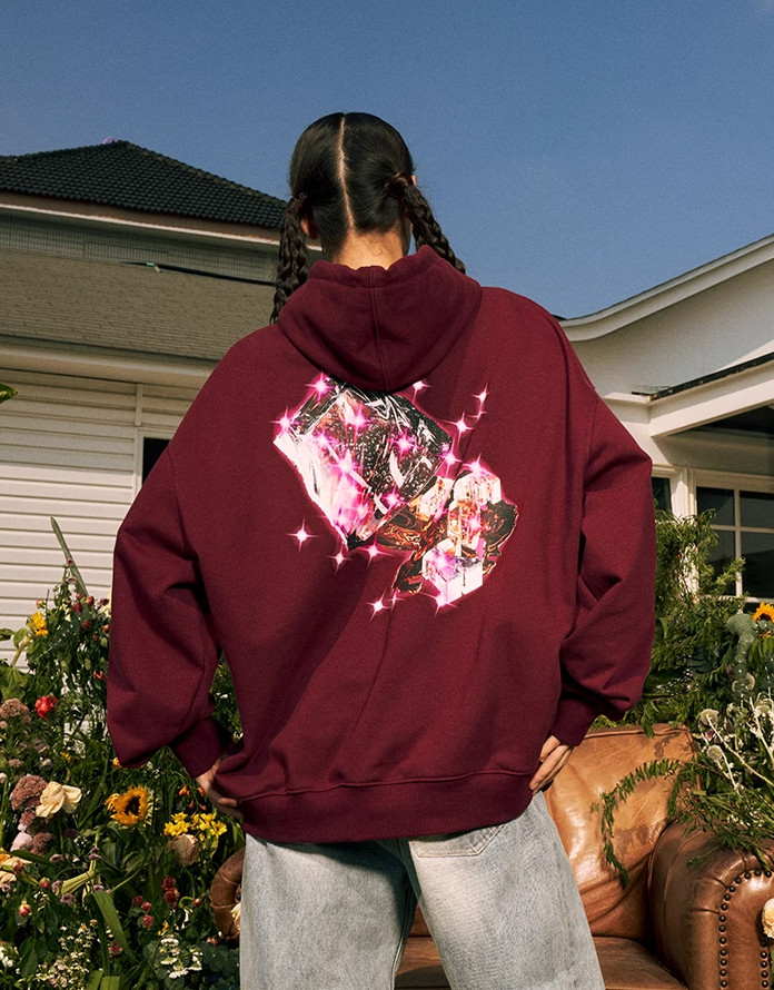 AFGK Shiny Wine Glasses Logo Hoodie