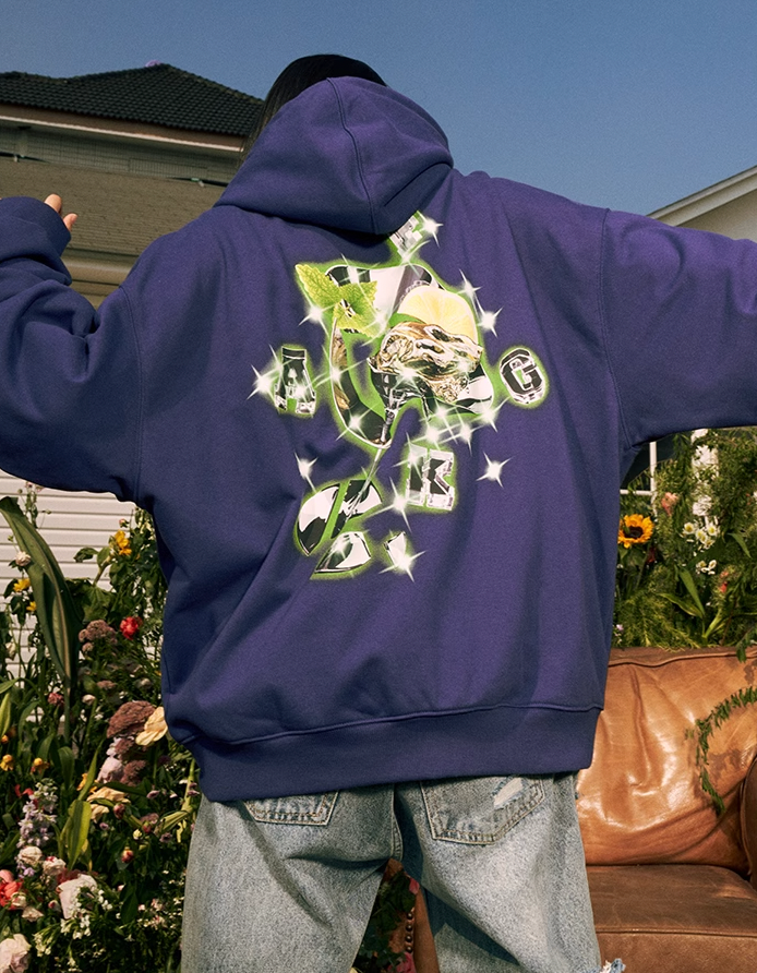 AFGK Shiny Wine Glasses Logo Hoodie