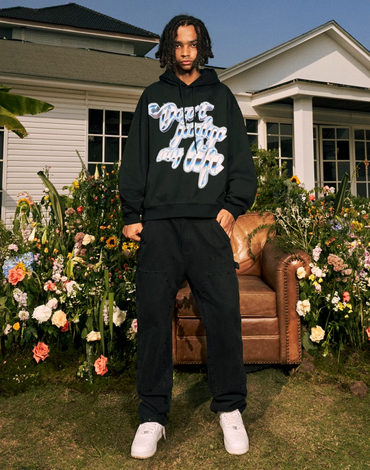 AFGK Shiny Wine Glasses Logo Hoodie