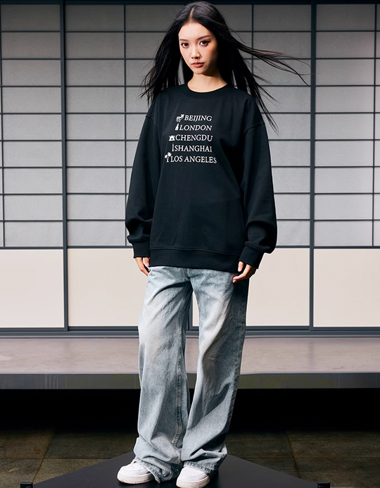 AFGK Parade Letter Print Sweatshirt